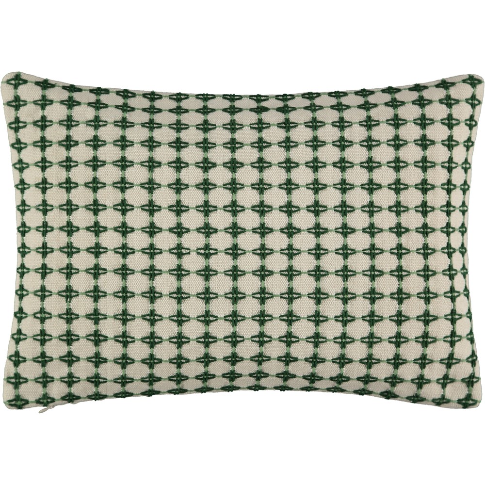 Maliana Embroidered Cushion by William Yeoward in Sage Green